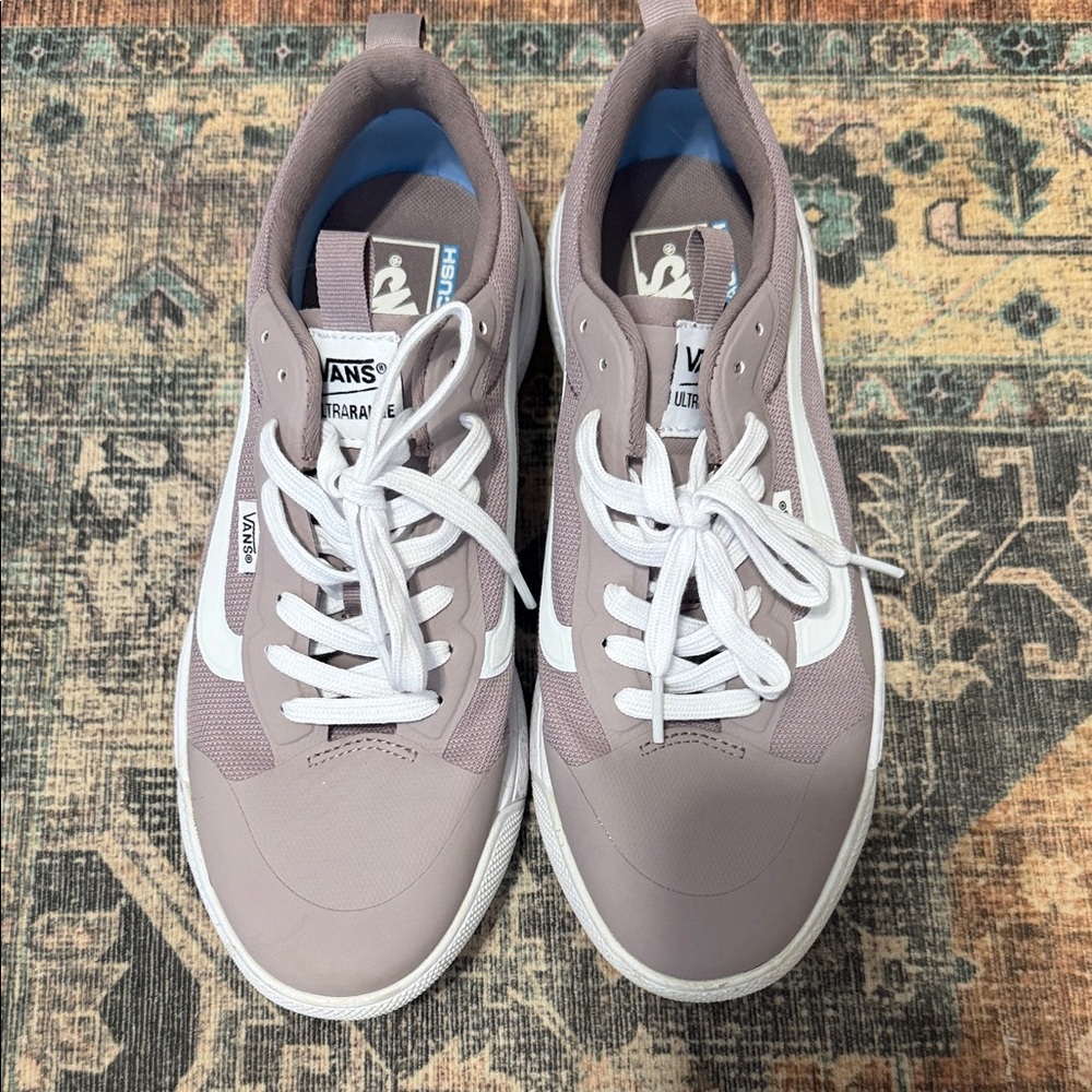 Vans Taupe and White Casual Sneakers